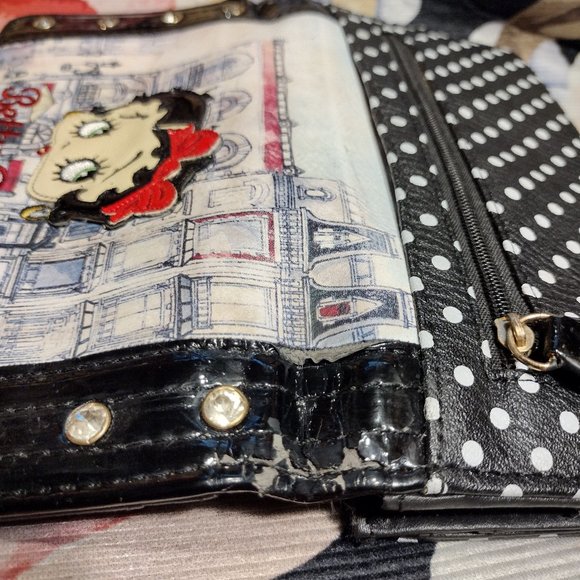Betty Boop Rhinestone Studded Wallet - Picture 3 of 9